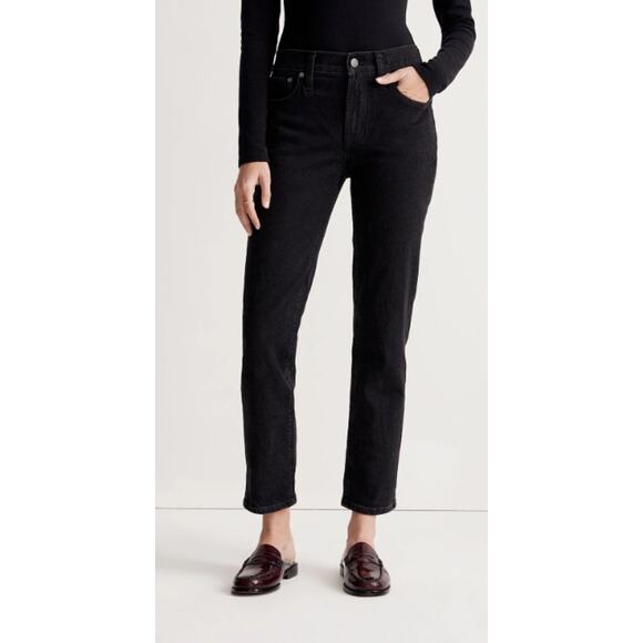 Madewell Mid-Rise Perfect Vintage Jeans Size 25 in Clean Black Wash - Picture 1 of 16